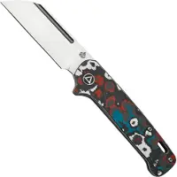 QSP Knife Penguin QS130SJ-F1, CPM 20CV Stonewashed, Fat Carbon Nebula, navaja slipjoint