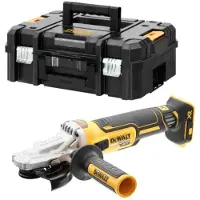 DeWalt Amoladora angular inalámbrica DCG405FNT-XJ (azul), 18V, 125 mm, 9.000 min-1, con conexión M14, incluye caja T STAK-Box II, sin batería