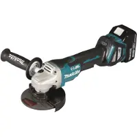 Makita Amoladora angular inalámbrica Makpac Bldc 18v Li-lo de 125 mm