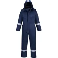 Portwest FR53, mono de invierno ignífugo y antiestático, color azul marino, talla XL