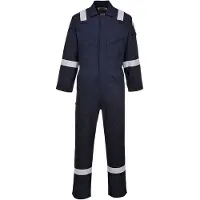 Portwest FR21: Mono de trabajo ligero, antistático, de 210 gramos, color azul marino, talla grande (Tall), talla L