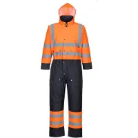 Portwest Mono de trabajo de alta visibilidad S485, con contraste amarillo/, forrado, talla 5XL