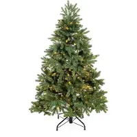 50nrth Árbol de Navidad artificial "Evergreen", variedad "Roswell", color verde, 150 cm, con luces