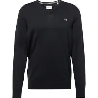 Gant para hombre. 8030562 Jersey de cuello de pico y algodón clásico negro (3XL), Casual, outlet 2026.