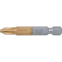 Ks Tools , broca de 1/4" con revestimiento TiN, 50mm, tipo PH2, pack de 5 unidades