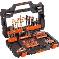 Black & Decker Juego de brocas y puntas para taladro , 104 piezas