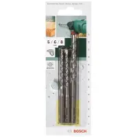 Bosch Juego de tres brocas para hormigón SDS-Quick, de diámetros 5/6/8 mm