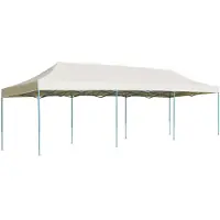 vidaXL Tienda de campaña pop-up para fiestas, color crema, 3 x 9 metros
