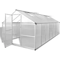 vidaXL : Invernadero de aluminio reforzado, 10,53 m²
