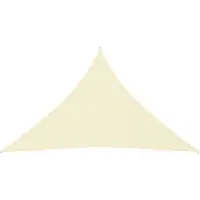 vidaXL Vela de sol triangular, fabricada en tejido Oxford, de 5x5x6 metros, color crema
