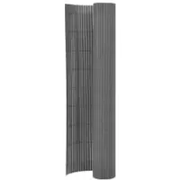 vidaXL Valla para jardín, de doble cara, 110 x 500 cm, color gris