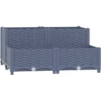vidaXL : Jardín elevado de 80x80x38 cm, fabricado en polipropileno