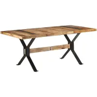 vidaXL : Mesa de comedor, 180x90x76 cm, madera de mango rústica