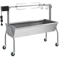 vidaXL Parrilla para lechón, parrilla para carniceros con motor eléctrico