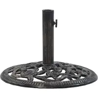 vidaXL Soporte para sombrilla de , color bronce, 12 kg, 48 cm, hierro fundido