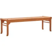 vidaXL Banco de jardín para 3 personas, 150 cm, madera maciza de eucalipto