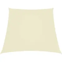 vidaXL Vela de sol, tejido Oxford, forma trapezoidal, 2/4 x 3 metros, color crema