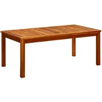 vidaXL Mesa auxiliar de jardín, 110x60x45 cm, madera maciza de acacia