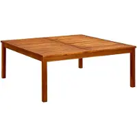vidaXL Mesa de centro para jardín de madera de acacia, 110 x 45 x 110 cm