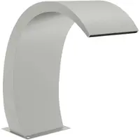 vidaXL Cascada para piscina con luces LED, 22x60x70 cm, acero inoxidable 304