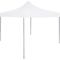 vidaXL Tienda de campaña plegable para fiestas, profesional, 3 x 3 metros, acero, color blanco