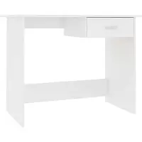 vidaXL Escritorio blanco , 100x50x76 cm, fabricado en material de madera