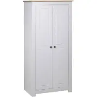 vidaXL Armario , blanco, 80 x 50 x 171,5 cm, pino macizo, serie Panama