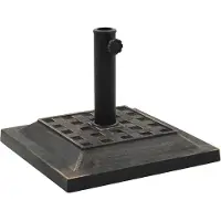 vidaXL Base para parasol, cuadrada, de 12 kg, color bronce, fabricada en poliresina