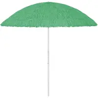 vidaXL Sombrilla hawaiana, color verde, 300 cm