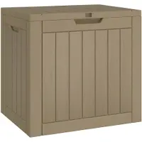 vidaXL Caja para jardín, color gris, 55,5 x 43 x 53 cm, polipropileno