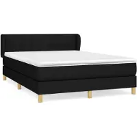vidaXL Cama con somier y colchón , color , 140x200 cm, tapizada en tela