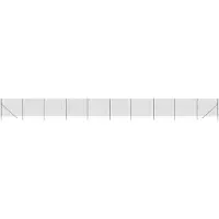 vidaXL Valla de alambre galvanizada, color antracita, 2,2 x 25 metros