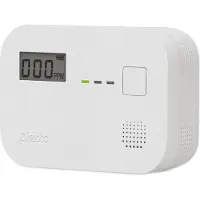 Alecto DETECTOR DE MONÓXIDO DE CARBONO COA3910, detector de monóxido de carbono, electroquímico, para uso doméstico, inalámbrico, 85 dB, color blanco