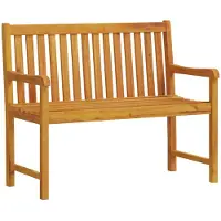 vidaXL : Banco de jardín de 110 cm, fabricado en madera de acacia maciza
