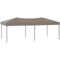 vidaXL Tienda de campaña plegable para fiestas, color taupe, 3x6 metros
