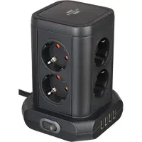 Brennenstuhl 1153560000, 2 metros, para uso en interiores, IP20, color , 8 tomas de corriente AC, 120 mm