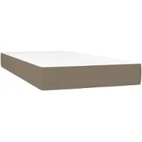vidaXL Colchón de muelles ensacados, firmeza media, color taupe, 90x190x20 cm, funda de tela