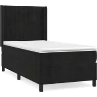 vidaXL Cama con somier y colchón , color , 90x200 cm, tapizada en terciopelo