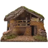 Décoris Casa Con Led Y Musgo 30x21x17 Cm