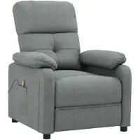 vidaXL Sillón de masaje, color gris oscuro, tapizado en tela
