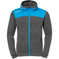 Kempa Chaqueta de chándal azul oscuro / gris oscuro / blanco