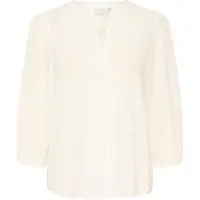 Kaffe Blusa 'KAJollia' blanco lana