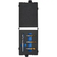 vidaXL Juego de 4 brocas para perforar puntos de soldadura, acero rápido (HSS)