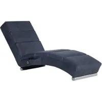 vidaXL : Sillón reclinable para masajes, color gris, apariencia de ante