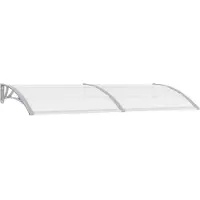 vidaXL , toldo para puerta, gris, 240x100 cm, policarbonato