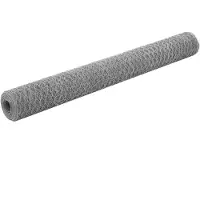 vidaXL Valla de alambre, acero galvanizado, 25 x 1,2 m, color plateado