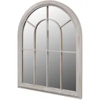 vidaXL Espejo de jardín rústico, forma de arco, 69 x 89 cm, para interior y exterior