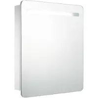 vidaXL Espejo con armario LED, 68 x 9 x 80 cm