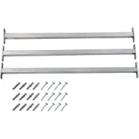 vidaXL Barras de seguridad ajustables para ventanas, 3 unidades, 710-1200 mm