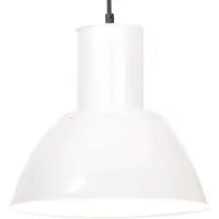 vidaXL Lámpara colgante, 25W, blanca, redonda, 28,5 cm, casquillo E27